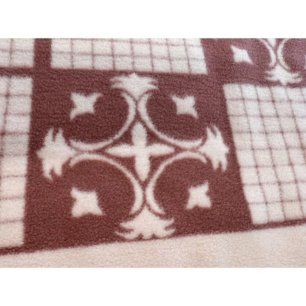STUNNING PINK BLANKET! Korean-Japan Synthetic Fiber REVERSABLE,76